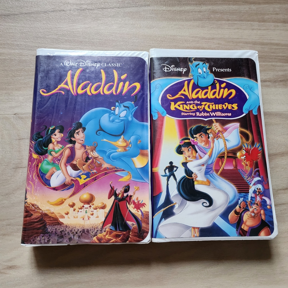 Disney Aladdin and King of Theives VHS Tapes